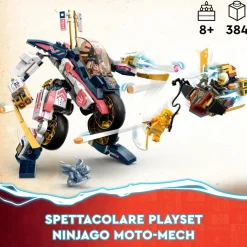 Lego Ninjago 71792 Moto-Mech Transformer Di Sora, Set Giochi 2In1 Con Action Figure Mech Trasformabile In Moto Giocattolo