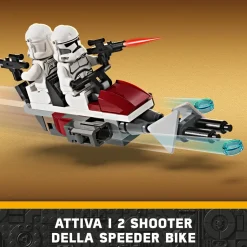 Lego Star Wars 75372 Battle Pack Clone Trooper E Battle Droid Con Veicolo Giocattolo Speeder Bike, Idea Regalo Bambini 7+ Anni