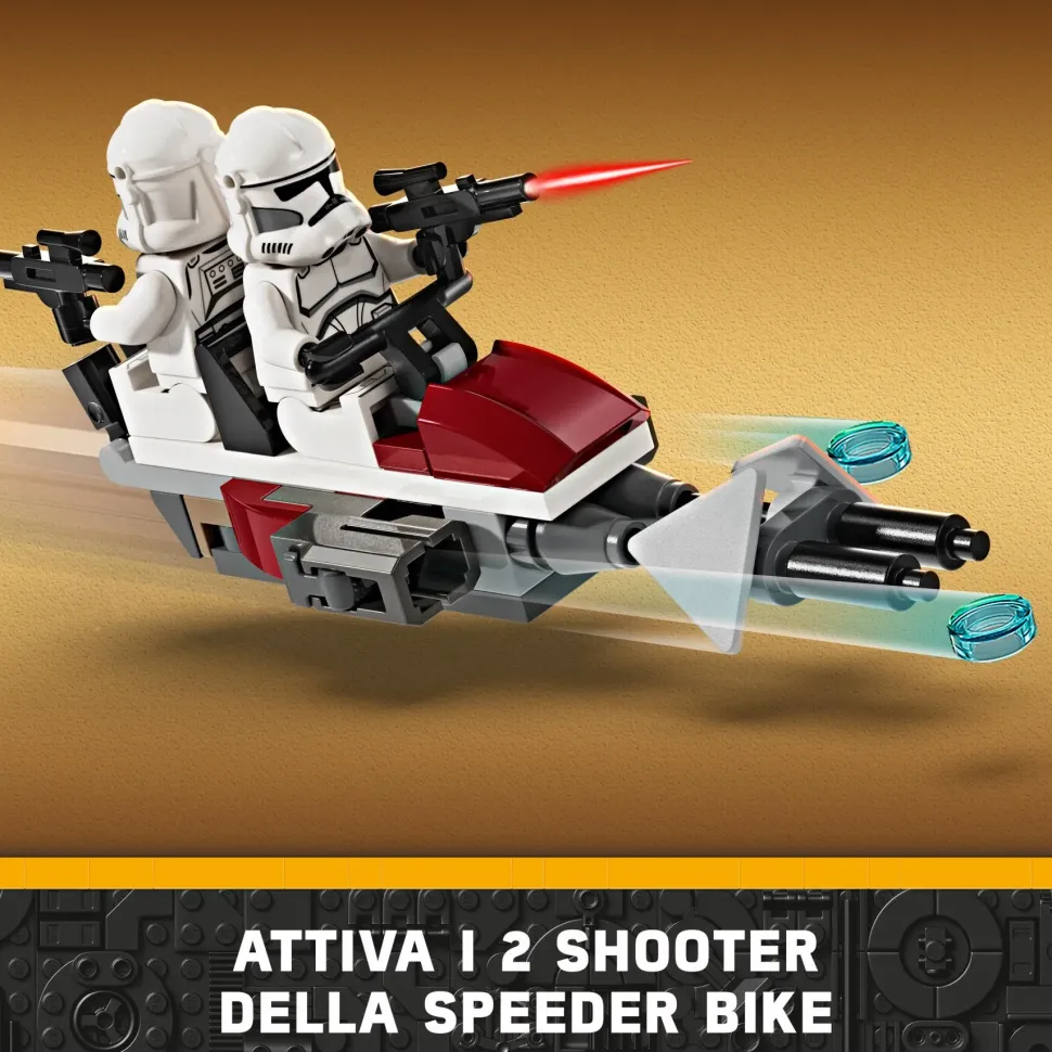 Lego Star Wars 75372 Battle Pack Clone Trooper E Battle Droid Con Veicolo Giocattolo Speeder Bike, Idea Regalo Bambini 7+ Anni