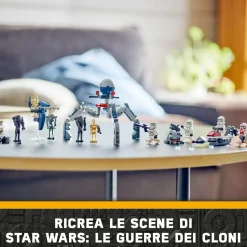 Lego Star Wars 75372 Battle Pack Clone Trooper E Battle Droid Con Veicolo Giocattolo Speeder Bike, Idea Regalo Bambini 7+ Anni