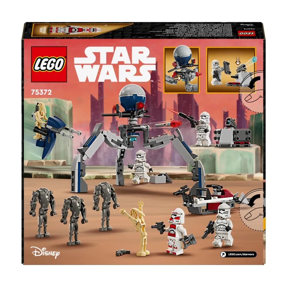 Lego Star Wars 75372 Battle Pack Clone Trooper E Battle Droid Con Veicolo Giocattolo Speeder Bike, Idea Regalo Bambini 7+ Anni