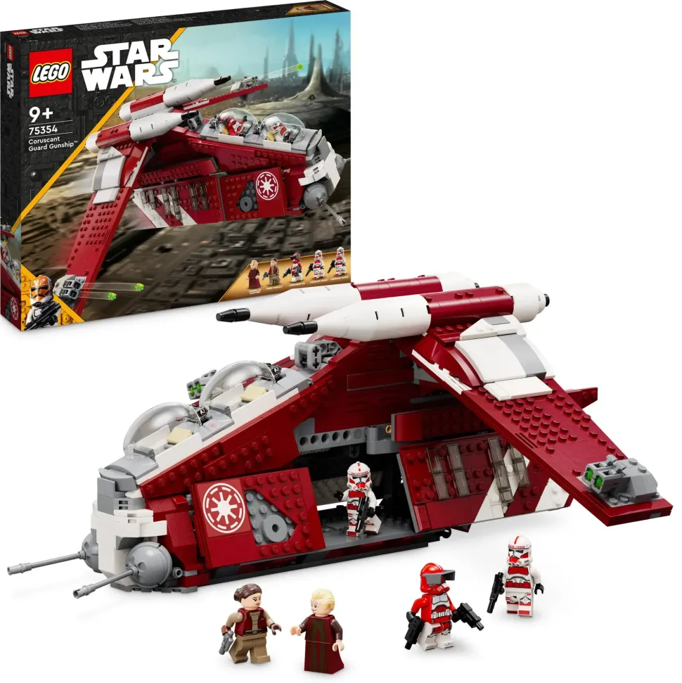Lego Star Wars 75354 Gunship Della Guardia Di Coruscant, Set Da Le Guerre Dei Cloni Con Veicolo Giocattolo E 5 Minifigure