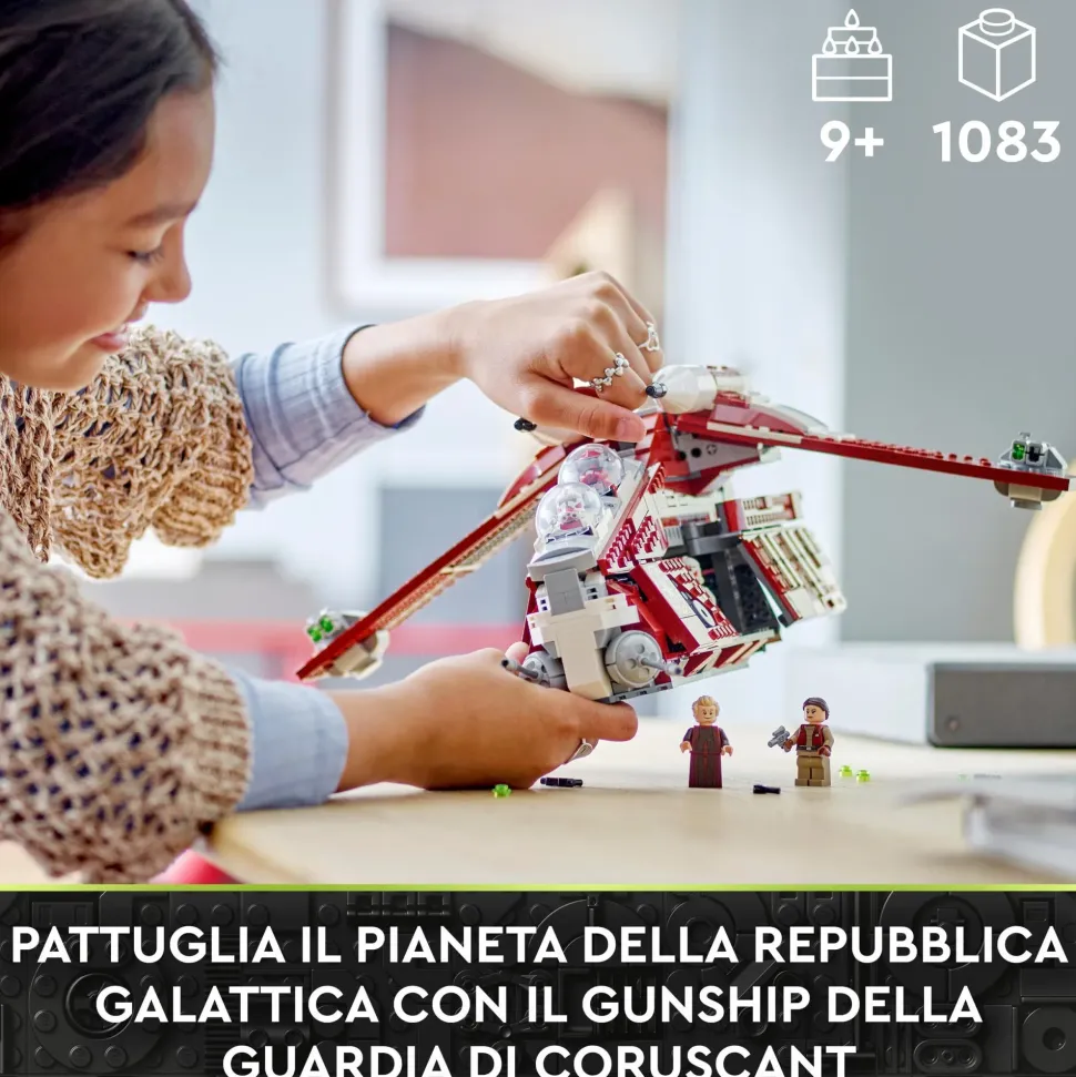 Lego Star Wars 75354 Gunship Della Guardia Di Coruscant, Set Da Le Guerre Dei Cloni Con Veicolo Giocattolo E 5 Minifigure