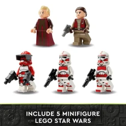 Lego Star Wars 75354 Gunship Della Guardia Di Coruscant, Set Da Le Guerre Dei Cloni Con Veicolo Giocattolo E 5 Minifigure