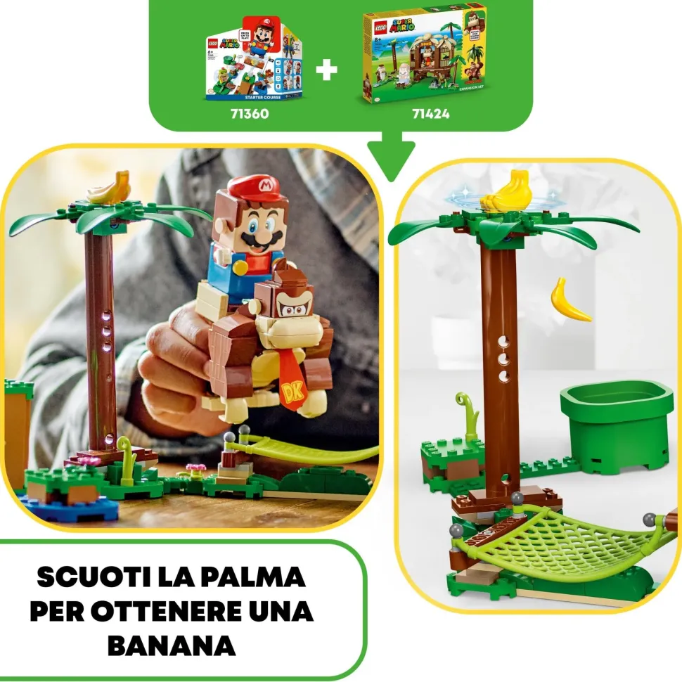 Lego Super Mario 71424 Pack Di Espansione Casa Sull'Albero Di Donkey Kong, Giochi Per Bambini E Bambine 8+ Con 2 Personaggi