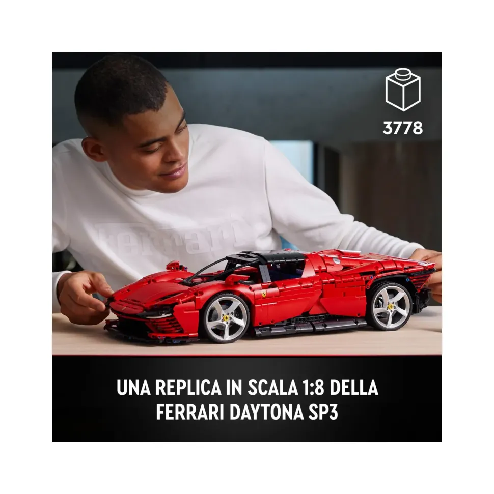 Lego Technic 42143 Ferrari Daytona Sp3, Modellino Auto Da Costruire Supercar Scala 1:8, Set Collezione Adulti, Idea Regalo