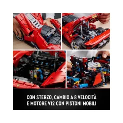 Lego Technic 42143 Ferrari Daytona Sp3, Modellino Auto Da Costruire Supercar Scala 1:8, Set Collezione Adulti, Idea Regalo