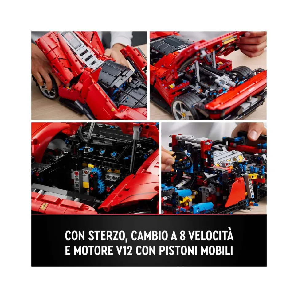 Lego Technic 42143 Ferrari Daytona Sp3, Modellino Auto Da Costruire Supercar Scala 1:8, Set Collezione Adulti, Idea Regalo
