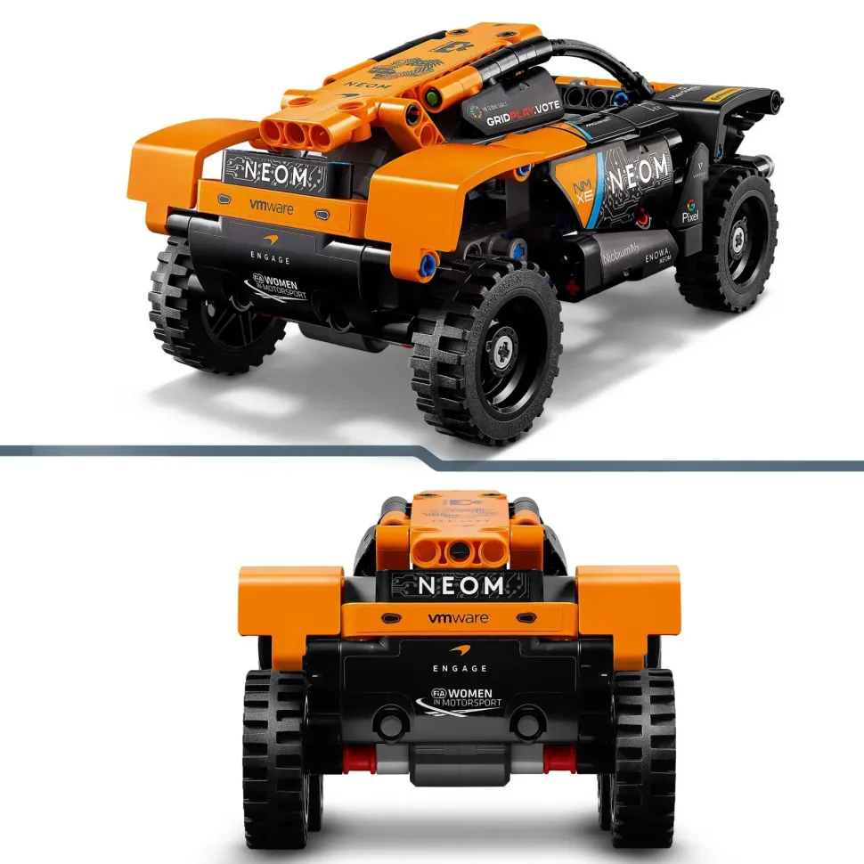 Lego Technic 42166 Neom Mclaren Extreme E Race Car, Macchina Giocattolo Con Funzione Pull-Back, Giochi Per Bambini Di 7+ Anni