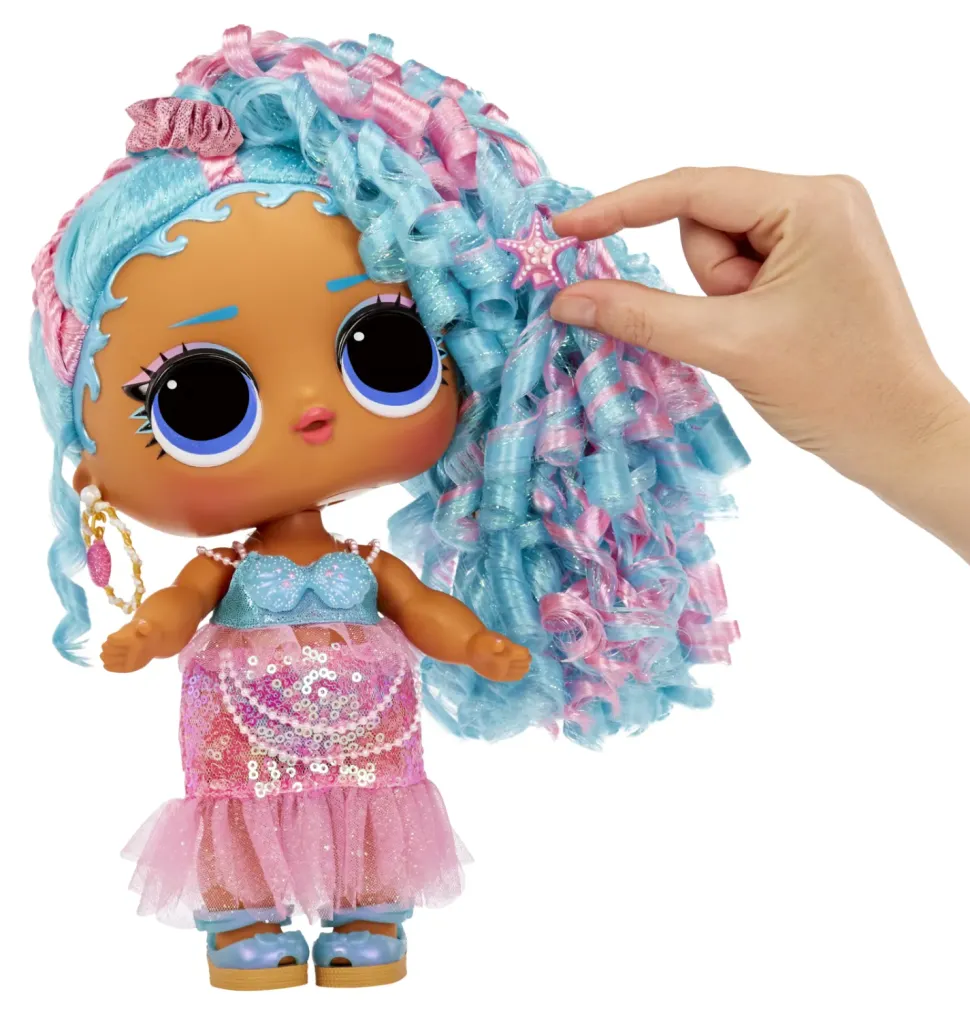 Lol Surprise Big Baby Hair Hair Hair Bambola Grande Splash Queen Bambola Da 28Cm Con 14 Sorprese Tra Cui Accessori Da Condividere