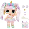 Lol Surprise Big Baby Hair Hair Hair Bambola Grande Unicorn Bambola Da 28Cm Con 14 Sorprese Tra Cui Accessori Da Condividere E Capelli Veri