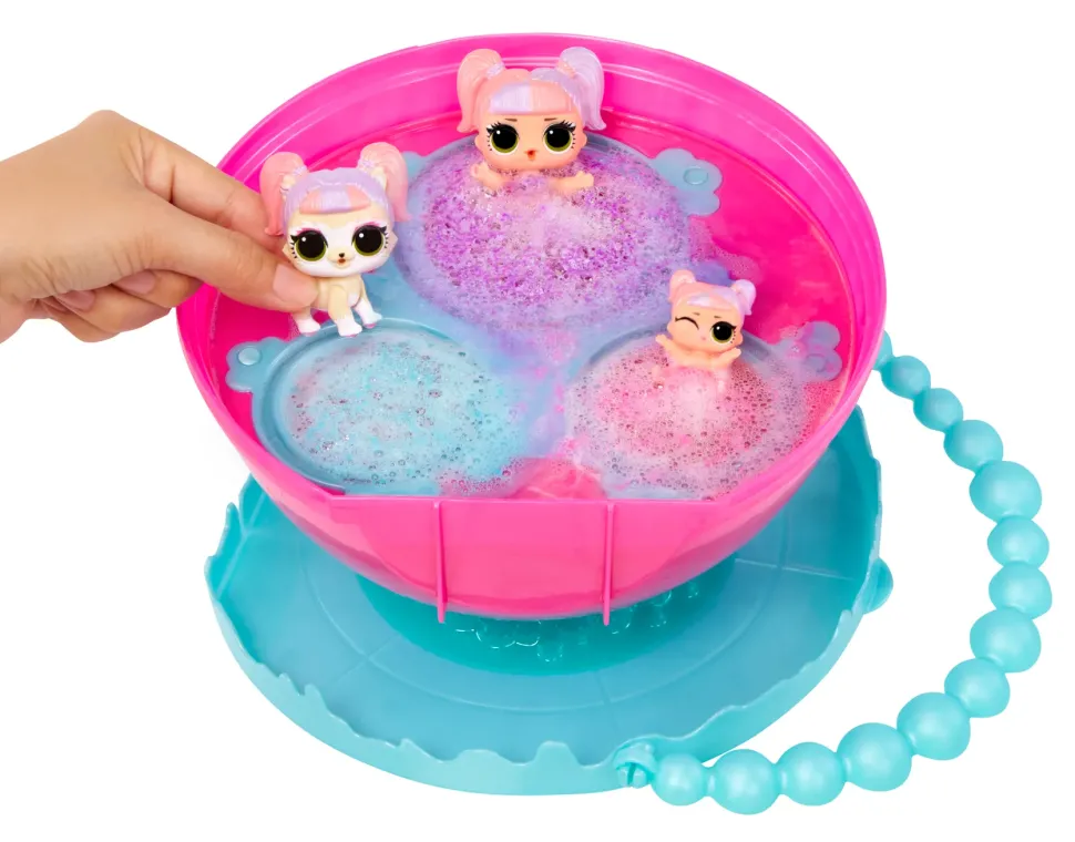 Lol Surprise Bubble Surprise Deluxe Bambole Collezionabili, Pet, Little Sister, Sorprese, Accessori Bubble Surprise, Schiuma Con Cambio Di Colore