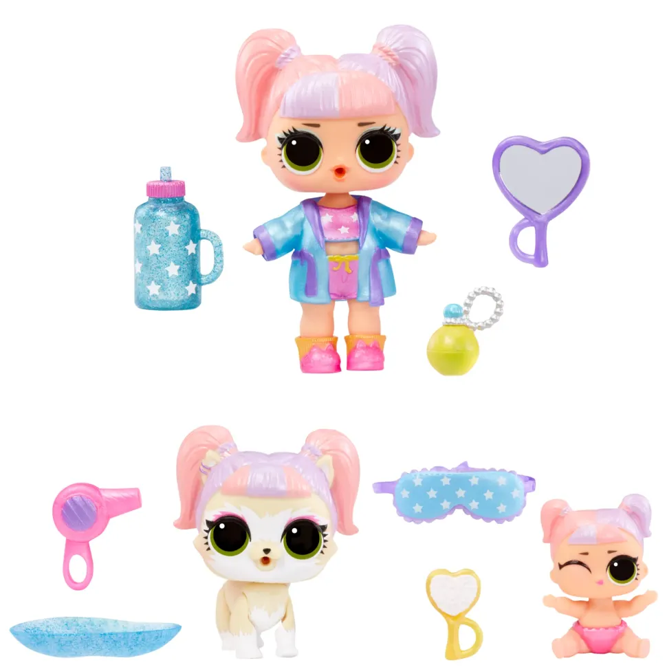 Lol Surprise Bubble Surprise Deluxe Bambole Collezionabili, Pet, Little Sister, Sorprese, Accessori Bubble Surprise, Schiuma Con Cambio Di Colore