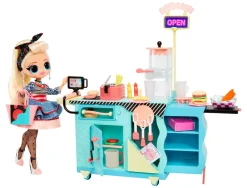 Lol Surprise Omg To-Go Diner Playset Con Oltre 45 Sorprese E Bambola Inclusa