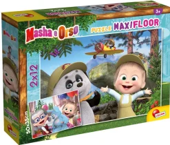 Masha Puzzle Maxifloor 2 X 12 Giochiamo Ancora!