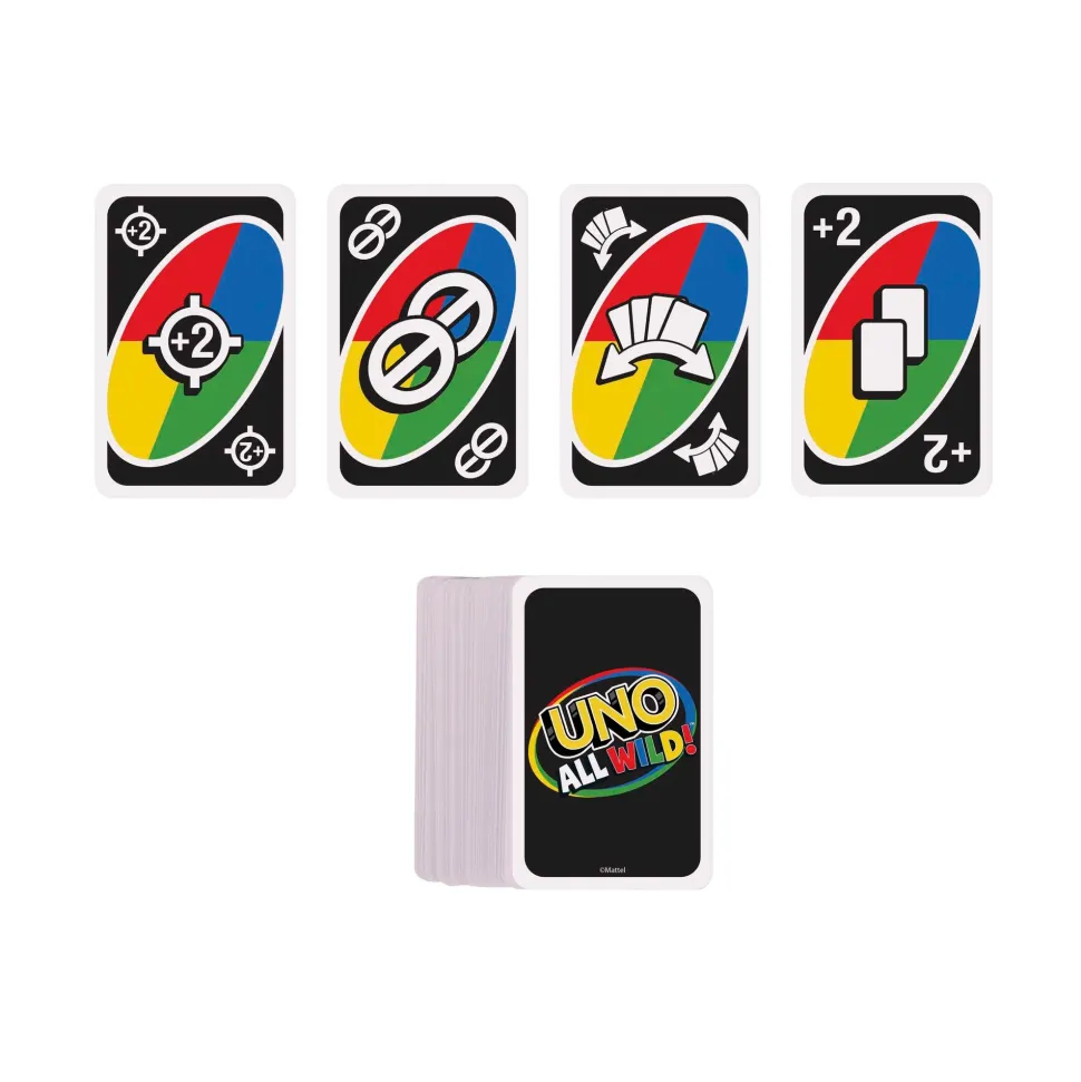 Mattel Games, Uno All Wild, Gioco Di Carte Per Famiglie E Bambini 7+ Anni, Hhl33