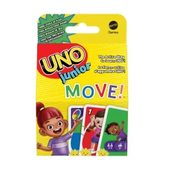 Mattel Games Uno Junior Move!, Gioco Di Carte Per Bambini Per Serate Di Gioco In Famiglia, Viaggi, Campeggi E Feste, Giocattolo Per Bambini 3+ Anni, Hnn03