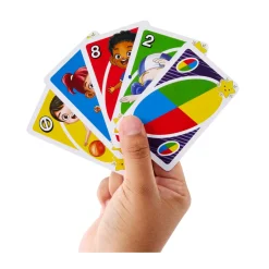 Mattel Games Uno Junior Move!, Gioco Di Carte Per Bambini Per Serate Di Gioco In Famiglia, Viaggi, Campeggi E Feste, Giocattolo Per Bambini 3+ Anni, Hnn03
