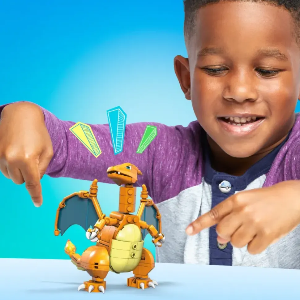 Mega Construx- Pokemon Charizard Da Costruire Con Piu Di 200 Mattoncini E Ali Snodabili, 6+Anni