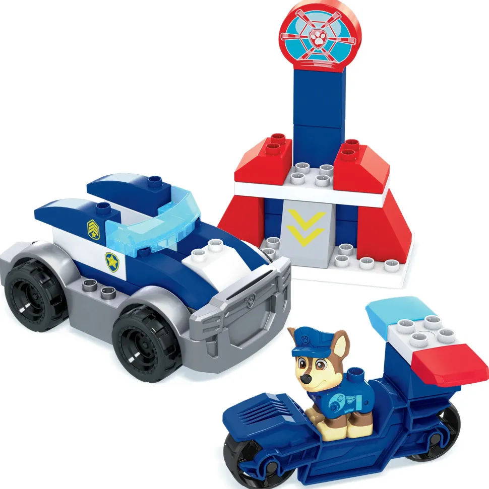 Mega Paw Patrol Chase Auto Di Pattuglia, Playset Da Costruzione, 3+ Anni