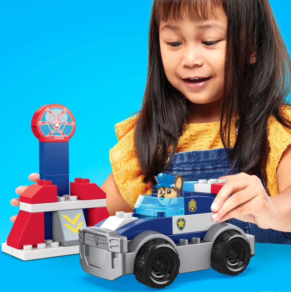 Mega Paw Patrol Chase Auto Di Pattuglia, Playset Da Costruzione, 3+ Anni