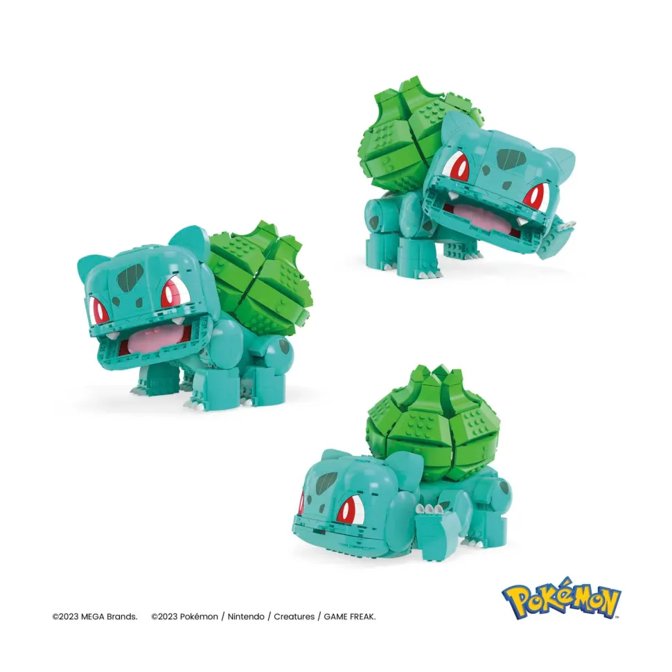Mega Pokemon Bulbasaur Gigante, Set Da Costruzione Da 789 Pezzi, Personaggio Gigante Snodato Alto 18 Cm Da Collezione, 10+ Anni, Hnt96