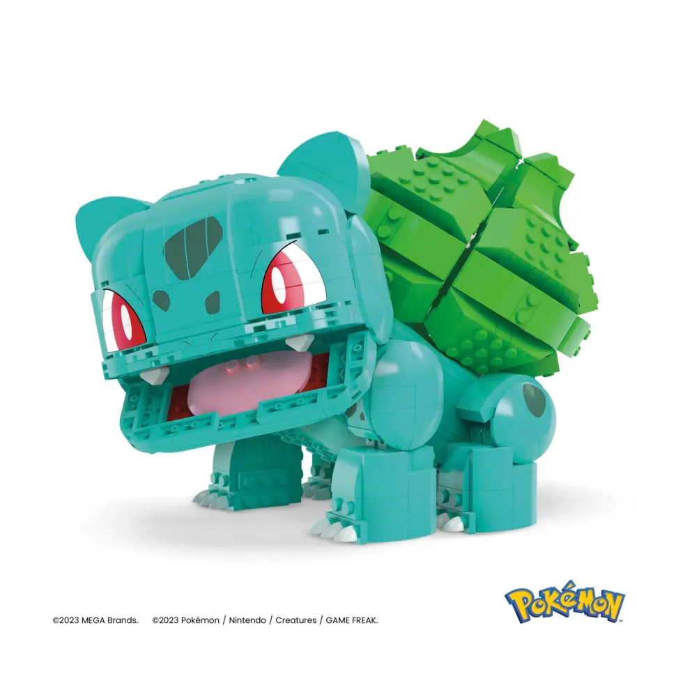 Mega Pokemon Bulbasaur Gigante, Set Da Costruzione Da 789 Pezzi, Personaggio Gigante Snodato Alto 18 Cm Da Collezione, 10+ Anni, Hnt96