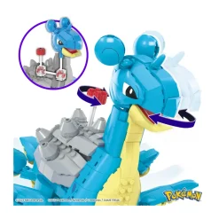 Mega Pokemon Lapras Da Costruire E Collezionare Con 527 Pezzi E Sistema Mattoncino Movimento, Alto 17+ Cm, Personaggio Da Esporre, 8+ Anni, Hkt26