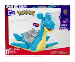 Mega Pokemon Lapras Da Costruire E Collezionare Con 527 Pezzi E Sistema Mattoncino Movimento, Alto 17+ Cm, Personaggio Da Esporre, 8+ Anni, Hkt26