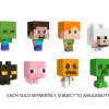 Minecraft Mini Action Figure Testa Mob, Assortimento Personaggi Del Videogioco Dal Design Pixelato Con Teste Giganti, Tutti Da Collezionare, Giocattolo Per Bambini, 6+ Anni, Hdv64