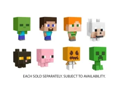 Minecraft Mini Action Figure Testa Mob, Assortimento Personaggi Del Videogioco Dal Design Pixelato Con Teste Giganti, Tutti Da Collezionare, Giocattolo Per Bambini, 6+ Anni, Hdv64