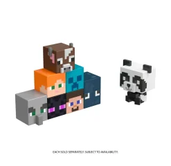 Minecraft Mini Action Figure Testa Mob, Assortimento Personaggi Del Videogioco Dal Design Pixelato Con Teste Giganti, Tutti Da Collezionare, Giocattolo Per Bambini, 6+ Anni, Hdv64