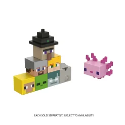 Minecraft Mini Action Figure Testa Mob, Assortimento Personaggi Del Videogioco Dal Design Pixelato Con Teste Giganti, Tutti Da Collezionare, Giocattolo Per Bambini, 6+ Anni, Hdv64