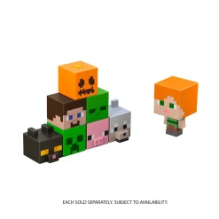 Minecraft Mini Action Figure Testa Mob, Assortimento Personaggi Del Videogioco Dal Design Pixelato Con Teste Giganti, Tutti Da Collezionare, Giocattolo Per Bambini, 6+ Anni, Hdv64