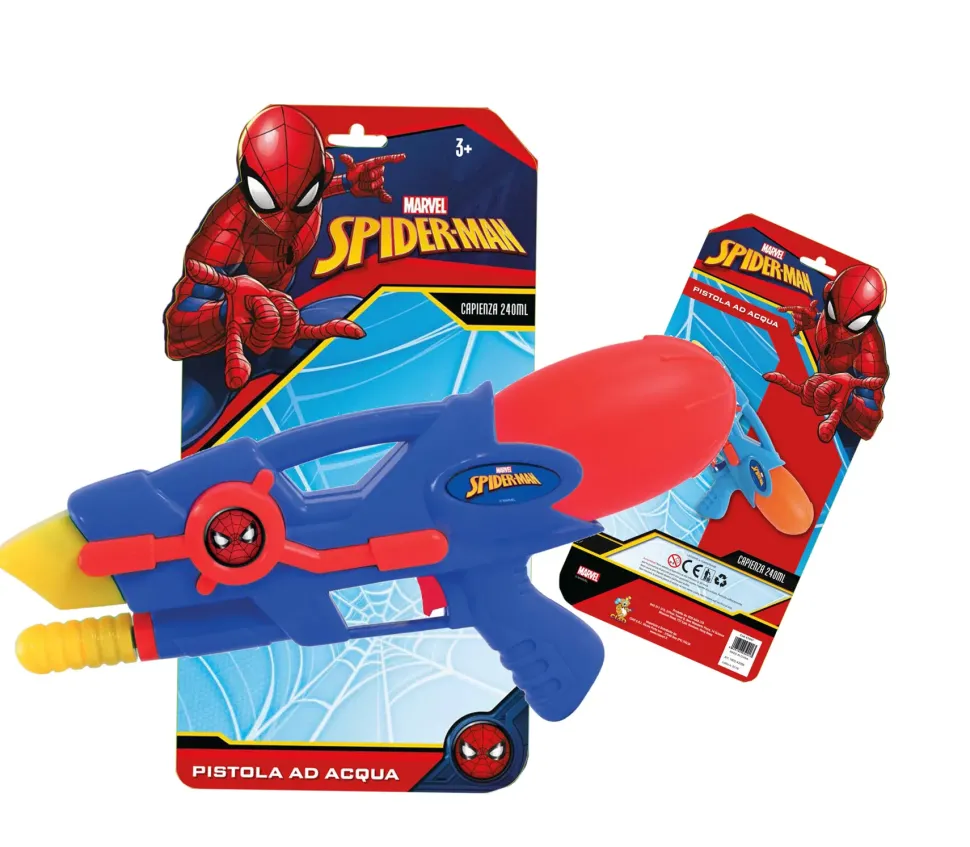 Mitraglietta Spara Acqua Personalizzata Spiderman Da 29 Cm