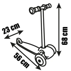 Monopattino 3 Ruote Twist Di La Casa Di Gabby, Ruota La Balla Per Curvare Ed Aumentare Il Divertimento!
