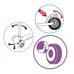 Monopattino 3 Ruote Twist Di La Casa Di Gabby, Ruota La Balla Per Curvare Ed Aumentare Il Divertimento!