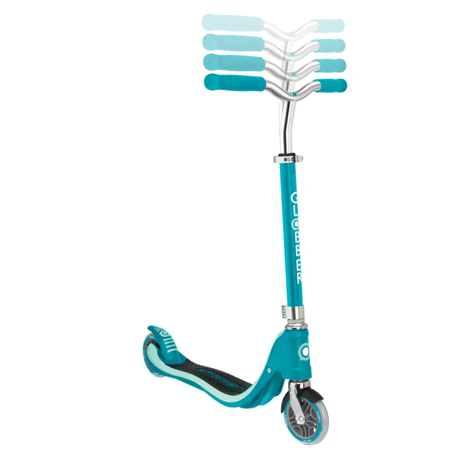 Monopattino Globber Flow 125 Regolabile Verde Acqua Adatto Per Bambini 5 7 Anni