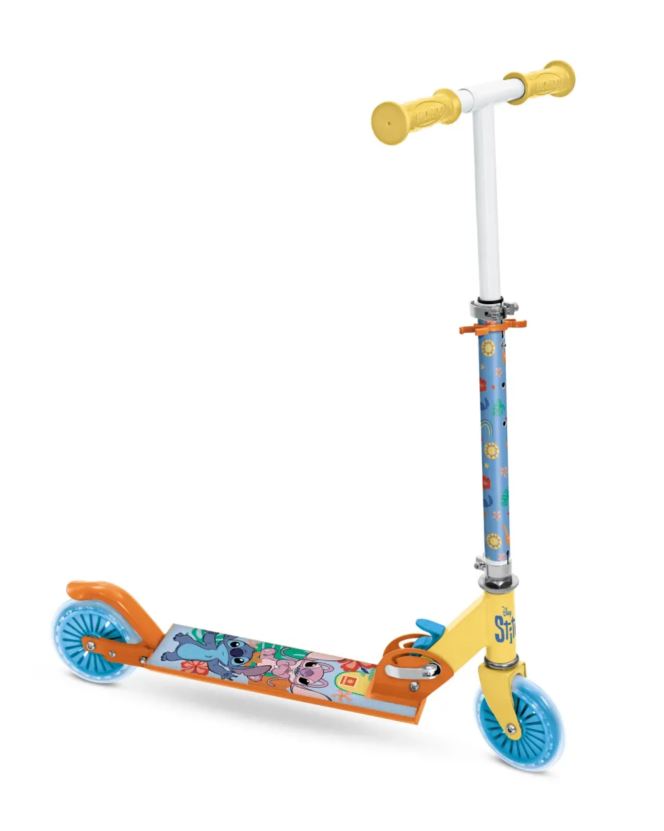 Monopattino Stitch In Alluminio: Manubrio Regolabile, 2 Ruote, Pieghevole