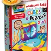 Montessori Baby Legno Cubes And Puzzle 2 In 1