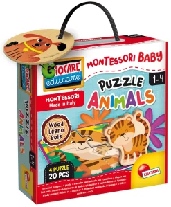 Montessori Baby Legno Puzzle Animals