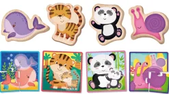 Montessori Baby Legno Puzzle Animals