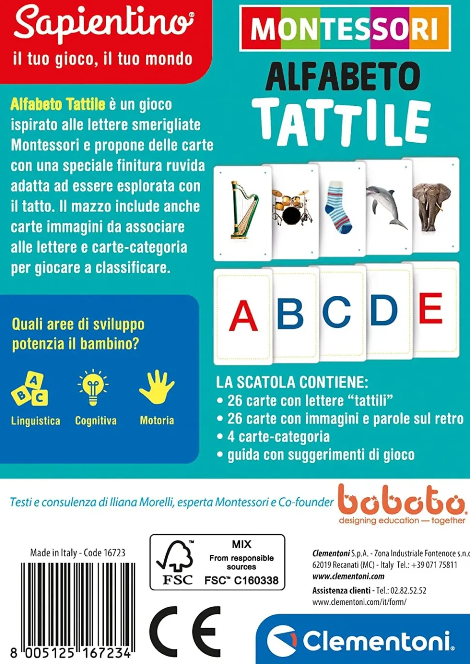 Montessori Carte Alfabeto Tattile