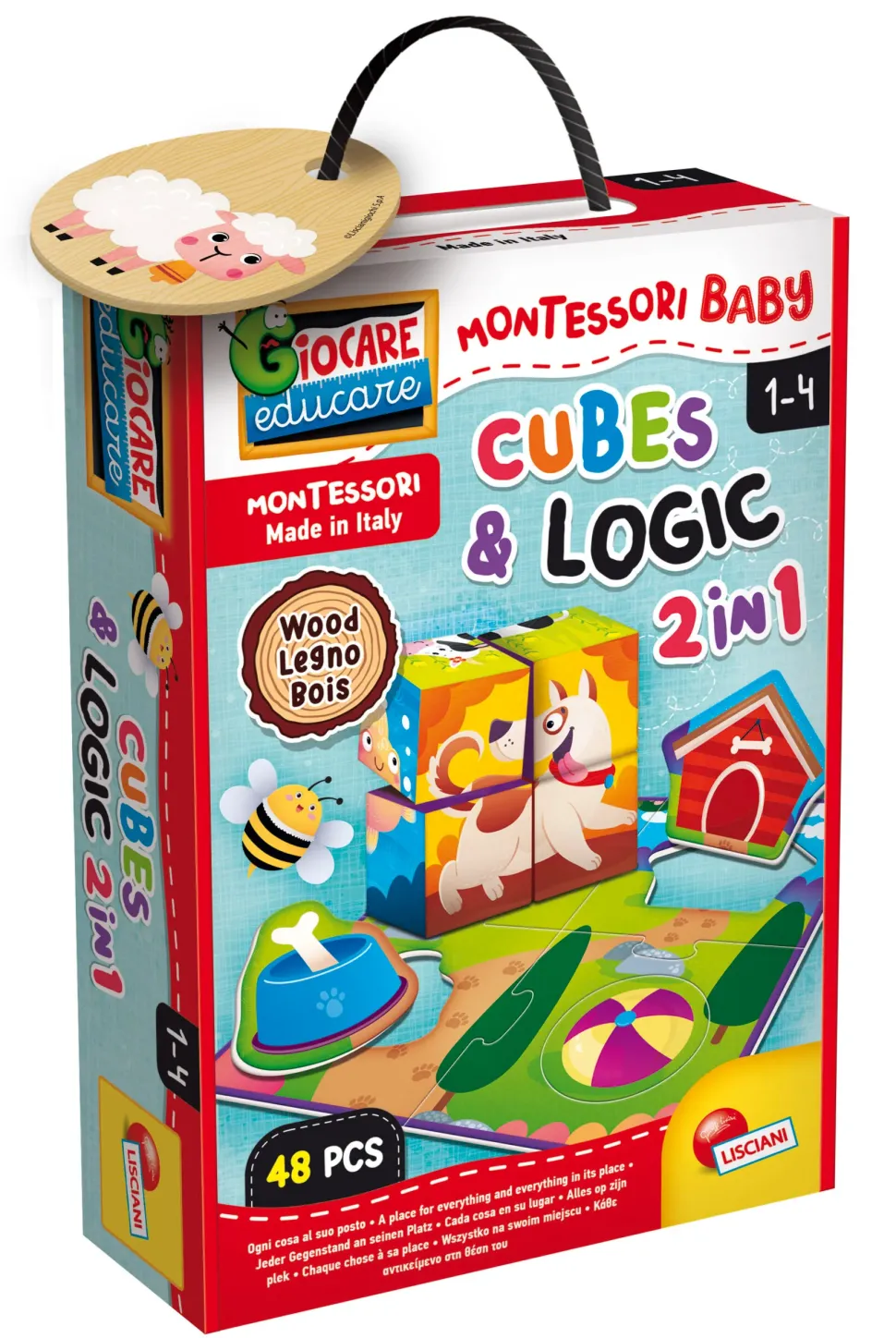 Montessoribaby Legno Cubes And Logic 2 In 1