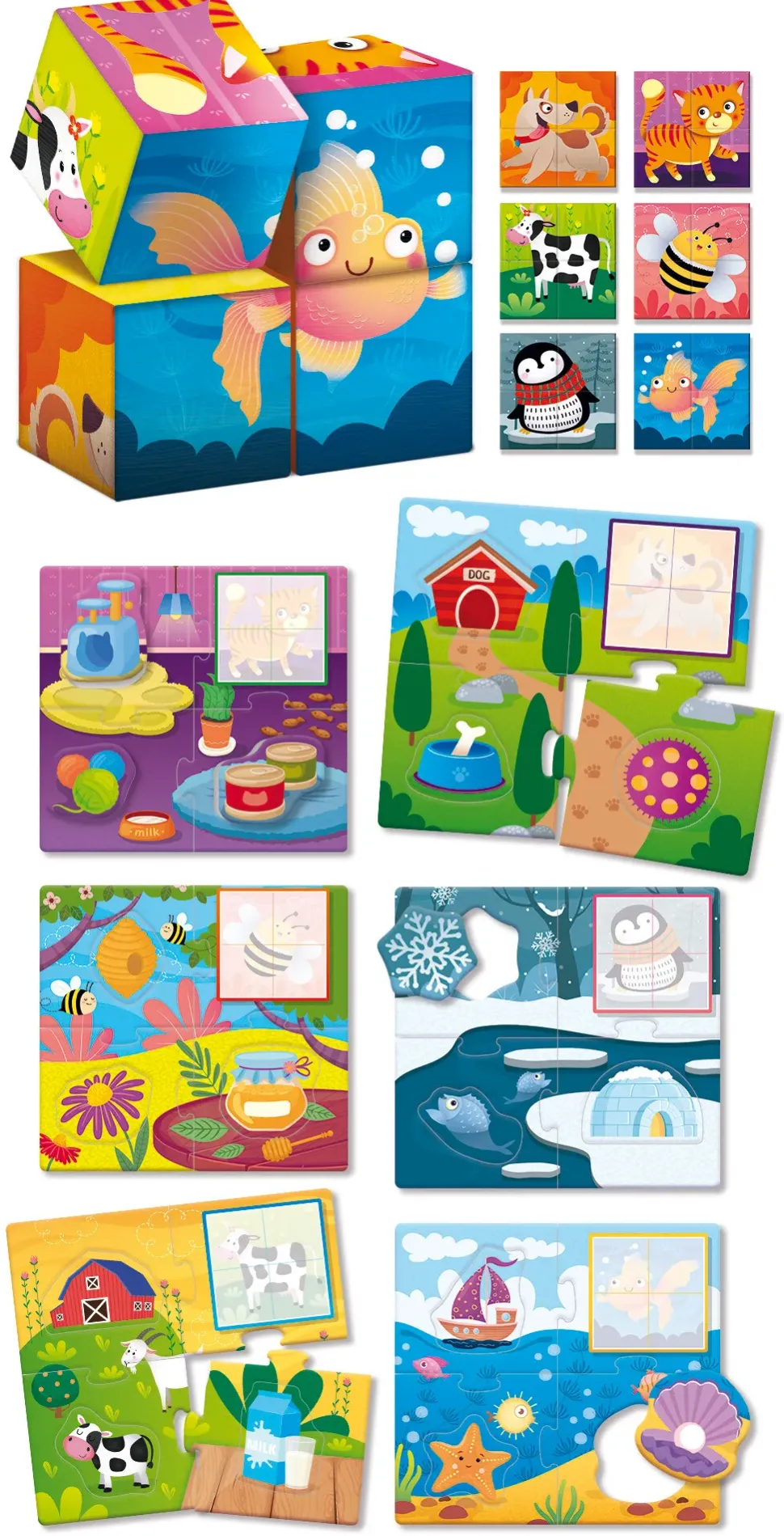 Montessoribaby Legno Cubes And Logic 2 In 1