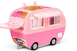 Na Na Na Surprise Kitty-Cat-Camper Rosa Con Orecchie E Coda Da Gatto 7 Aree Di Giochi Tra Cui Cucina Completa, Amaca E Accessori