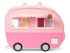 Na Na Na Surprise Kitty-Cat-Camper Rosa Con Orecchie E Coda Da Gatto 7 Aree Di Giochi Tra Cui Cucina Completa, Amaca E Accessori