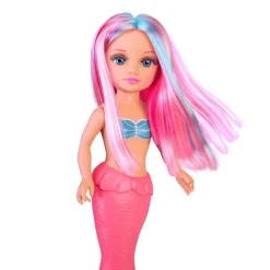 Nancy Coral, Bambola Nancy Da 42 Cm Sirenetta Con Coda In Tessuto Colorato, Con Lunghi Capelli, Per Bambine/I Da 3 Anni