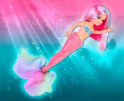 Nancy Coral, Bambola Nancy Da 42 Cm Sirenetta Con Coda In Tessuto Colorato, Con Lunghi Capelli, Per Bambine/I Da 3 Anni