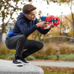 Nerf Dinosquad Blaster Lancia-Dardi Raptor-Slash, Con Tamburo Rotante Da 6 Dardi E Azione Raffica